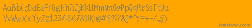 QuickWriting Font – Gray Fonts on Orange Background