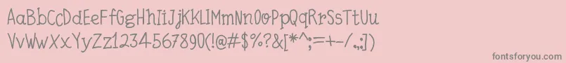 QuickWriting Font – Gray Fonts on Pink Background