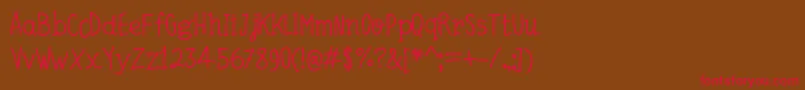 QuickWriting Font – Red Fonts on Brown Background