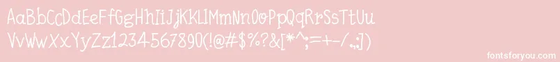 QuickWriting Font – White Fonts on Pink Background