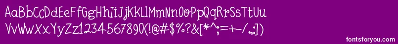 QuickWriting Font – White Fonts on Purple Background