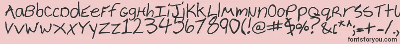 CheyenneHandBold Font – Black Fonts on Pink Background