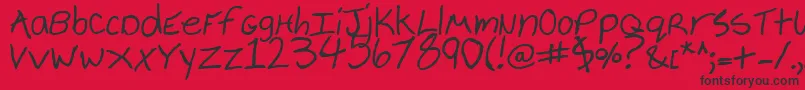 CheyenneHandBold Font – Black Fonts on Red Background