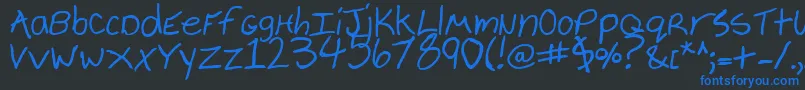CheyenneHandBold Font – Blue Fonts on Black Background