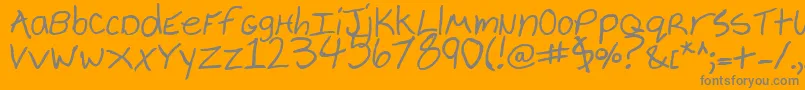 CheyenneHandBold Font – Gray Fonts on Orange Background