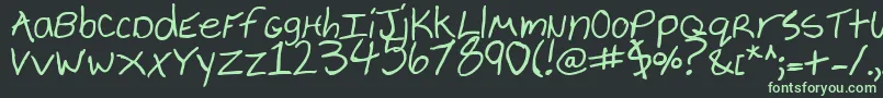 CheyenneHandBold Font – Green Fonts on Black Background