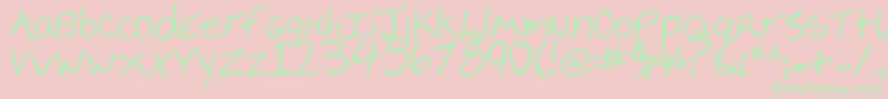 CheyenneHandBold Font – Green Fonts on Pink Background