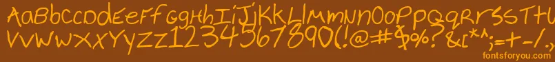 CheyenneHandBold Font – Orange Fonts on Brown Background
