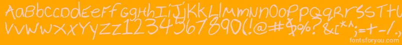 CheyenneHandBold Font – Pink Fonts on Orange Background