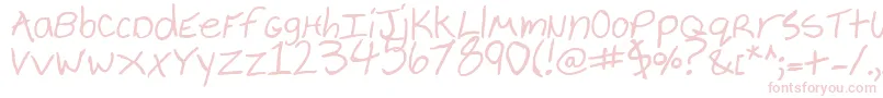 CheyenneHandBold Font – Pink Fonts on White Background