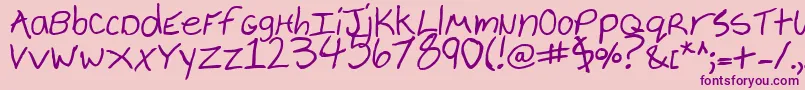 CheyenneHandBold Font – Purple Fonts on Pink Background