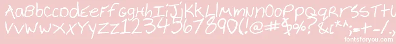 CheyenneHandBold Font – White Fonts on Pink Background