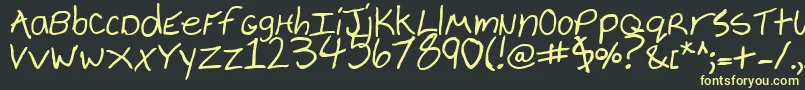 CheyenneHandBold Font – Yellow Fonts on Black Background