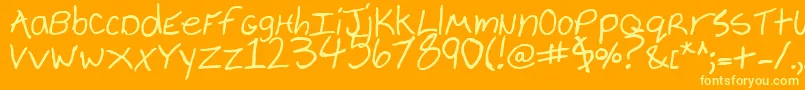 CheyenneHandBold Font – Yellow Fonts on Orange Background