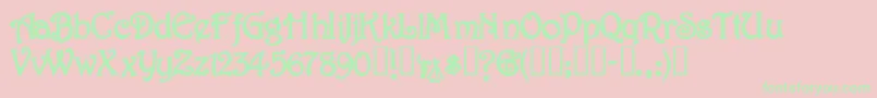 JessaminescriptsskBold Font – Green Fonts on Pink Background