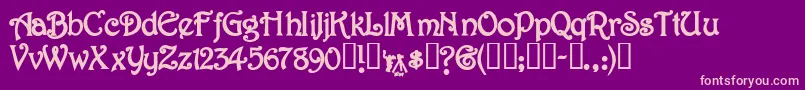 JessaminescriptsskBold Font – Pink Fonts on Purple Background