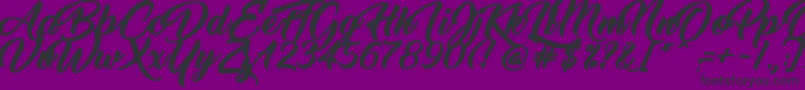 ThinkingOfBetty Font – Black Fonts on Purple Background