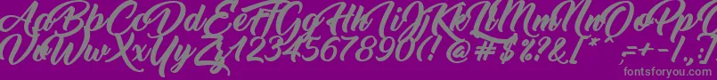 Police ThinkingOfBetty – polices grises sur fond violet