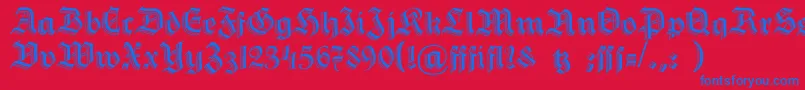 HermannGotisch Font – Blue Fonts on Red Background