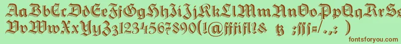 HermannGotisch Font – Brown Fonts on Green Background