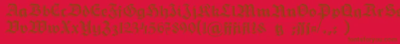 HermannGotisch Font – Brown Fonts on Red Background