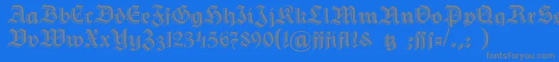 HermannGotisch Font – Gray Fonts on Blue Background