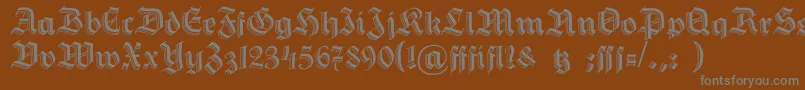 HermannGotisch Font – Gray Fonts on Brown Background