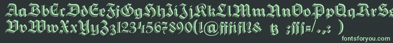 HermannGotisch Font – Green Fonts on Black Background