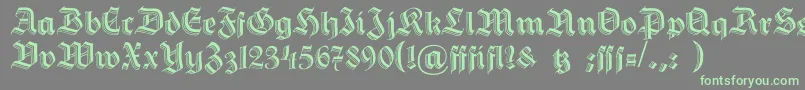 HermannGotisch Font – Green Fonts on Gray Background