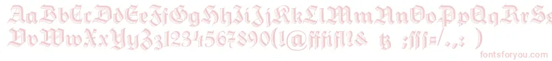 HermannGotisch-Schriftart – Rosa Schriften auf weißem Hintergrund