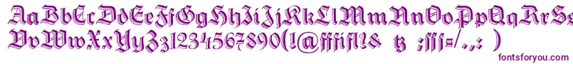 HermannGotisch Font – Purple Fonts on White Background