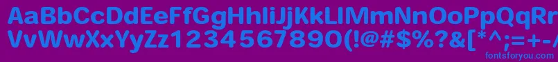 HeiseimarugostdW8 Font – Blue Fonts on Purple Background