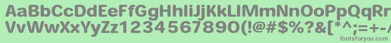 フォントHeiseimarugostdW8 – 緑の背景に灰色の文字