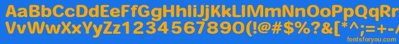 HeiseimarugostdW8 Font – Orange Fonts on Blue Background