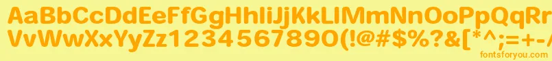 HeiseimarugostdW8 Font – Orange Fonts on Yellow Background