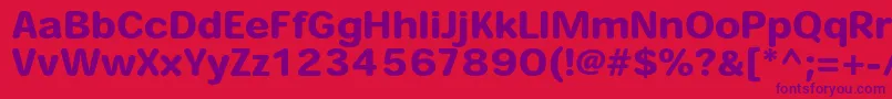 HeiseimarugostdW8 Font – Purple Fonts on Red Background