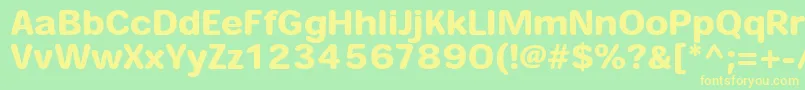 HeiseimarugostdW8 Font – Yellow Fonts on Green Background