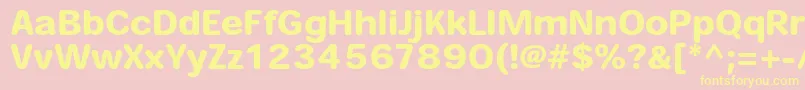 HeiseimarugostdW8 Font – Yellow Fonts on Pink Background