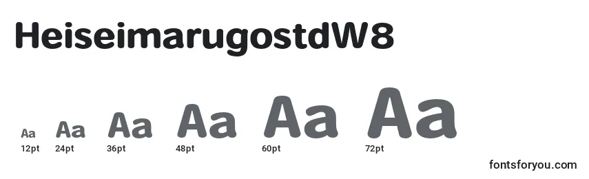 Размеры шрифта HeiseimarugostdW8