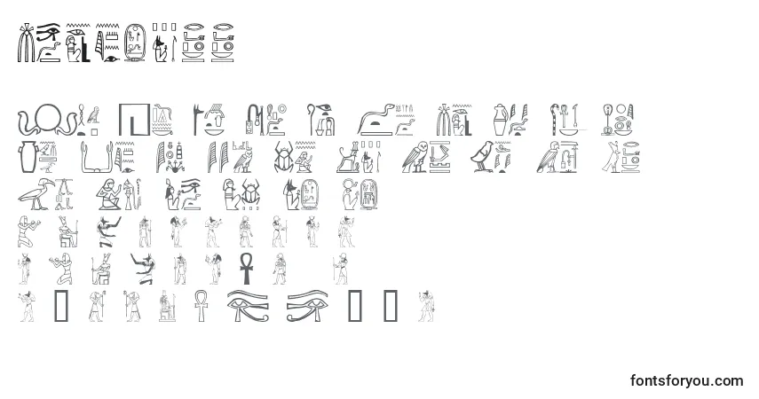 Schriftart Gwglyptt – Alphabet, Zahlen, spezielle Symbole
