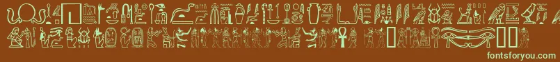 Gwglyptt Font – Green Fonts on Brown Background