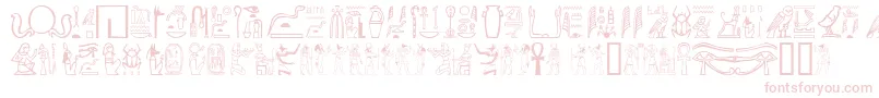 Gwglyptt Font – Pink Fonts on White Background