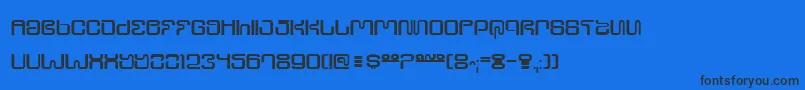 Fonte Ultrs – fontes pretas em um fundo azul