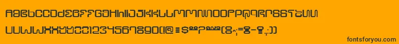 Ultrs-Schriftart – Schwarze Schriften auf orangefarbenem Hintergrund