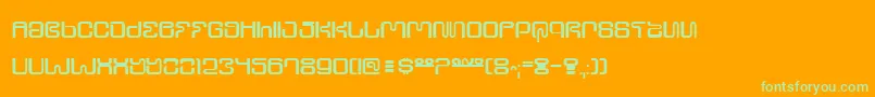 Fonte Ultrs – fontes verdes em um fundo laranja