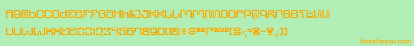 Ultrs-fontti – oranssit fontit vihreällä taustalla