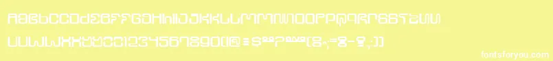 Fonte Ultrs – fontes brancas em um fundo amarelo
