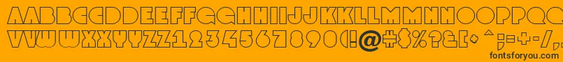 AGrotootl Font – Black Fonts on Orange Background