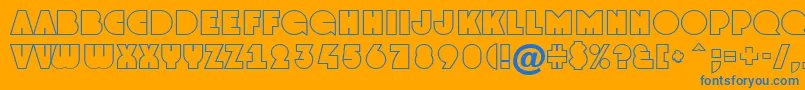 AGrotootl Font – Blue Fonts on Orange Background