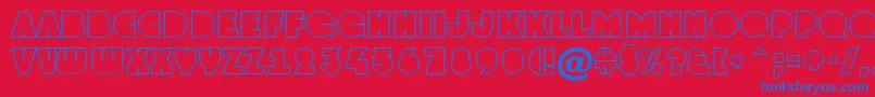 AGrotootl Font – Blue Fonts on Red Background